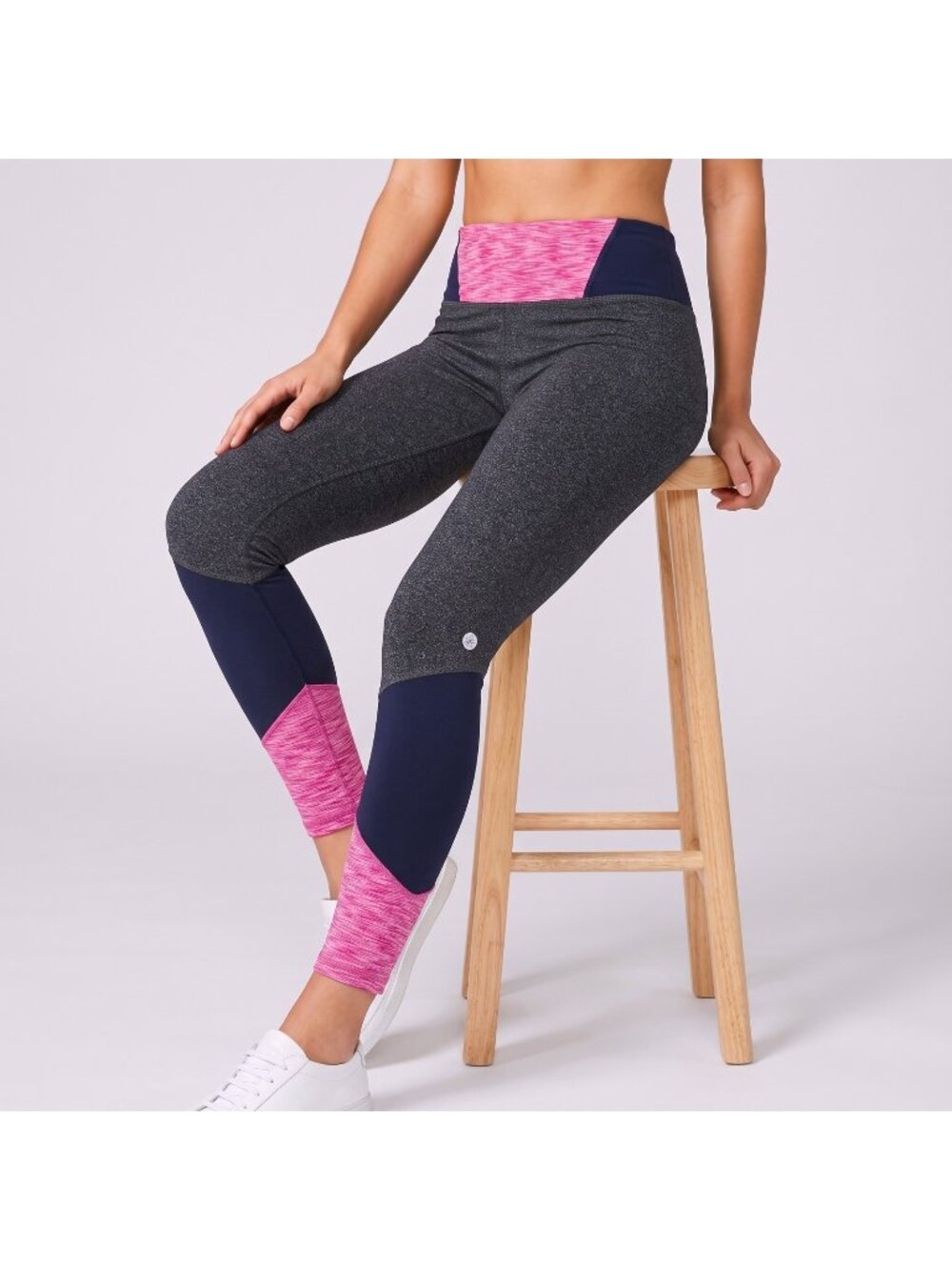 Jill Girl's Colorblock Tri-Color Leggings Activewear Pants in size 10 Medium